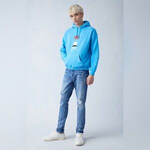 Pacsun High Stretch Indigo Stacked Skinny Ripped Jeans Size 28 X 30